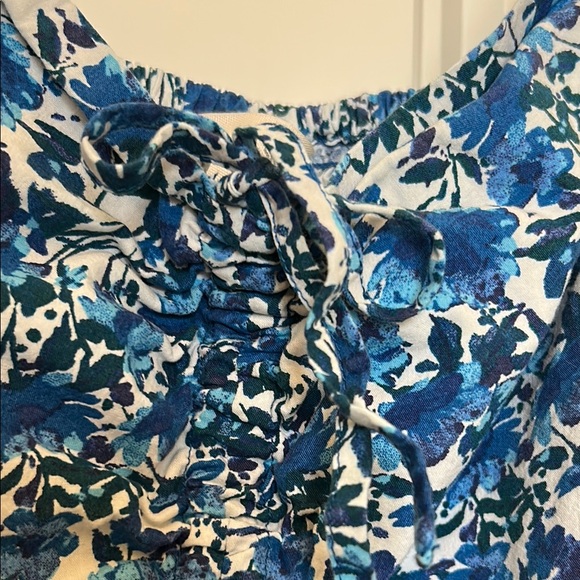 Terra & Sky Blue and White Floral Maxi Dress 2X - Picture 4 of 6